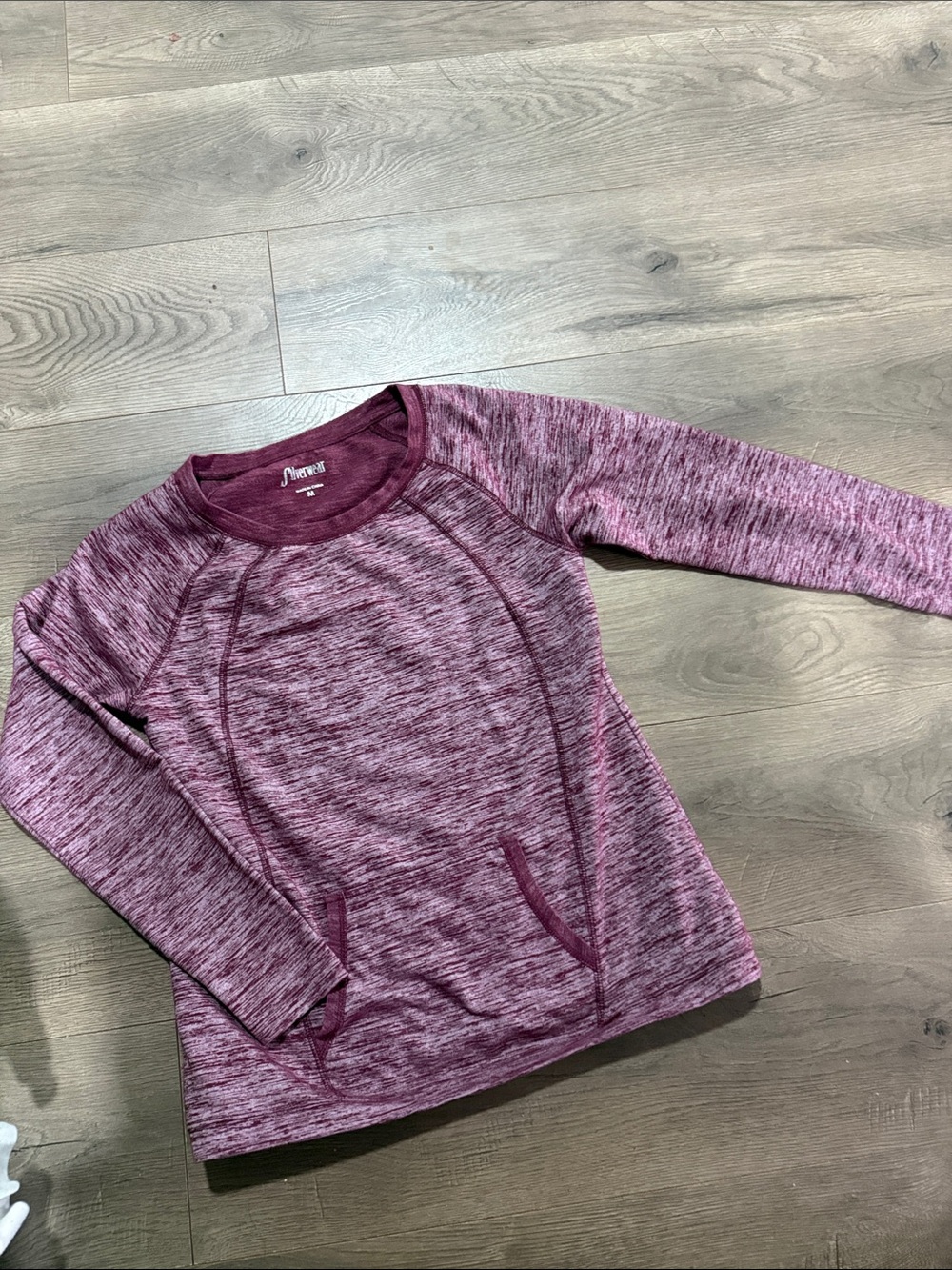 Women’s Marled Long Sleeve Pullover Sweater - Pink